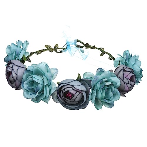 Beavorty Hochzeitsfeier Party Blumenstirnband Braut Handgemachter Kranz Hochzeit Haarschmuck Rosenkranz Kopfschmuck von Beavorty