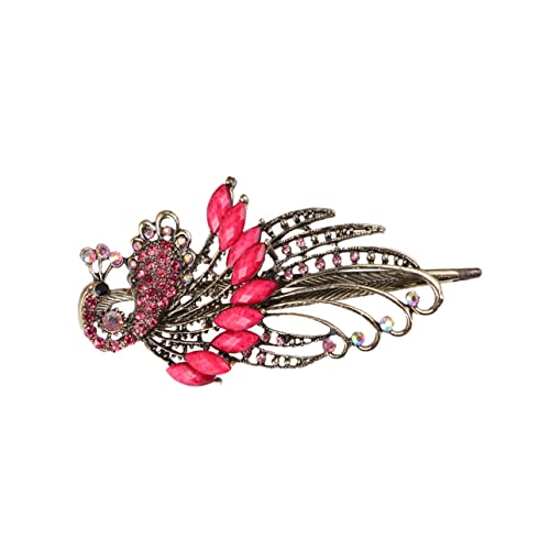 Beavorty Hochzeitshaar Haarnadel Aus Kristall Hochzeitskopfschmuck Vintage Haarspangen Perlenhaarspangen Haarschmuck Für Damen Haarklammer Modische Haarhalter Pfau Braut Entenschnabel-clip von Beavorty