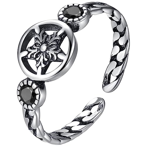 Beavorty Hollow Five Pointed Star Ring für Damen Stilvoller Fingerring Hochwertigem Langlebigem Material Modisches Accessoire für Stapeln Kombinieren mit Verschiedenen Outfits Einzigartiges von Beavorty