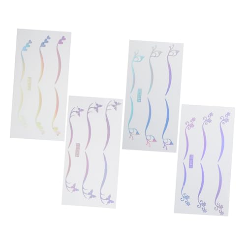 Beavorty 4blatt Temporäre Schmetterlings-stern-augenlid-aufkleber Holografische Lidschattenaufkleber Für Halloween-make-up Gesichtsglitzer Für Party-dekoration von Beavorty