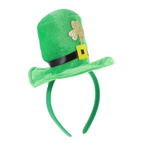 Beavorty Irisches Stirnband irisch-grünes Stirnband st. Patricks Haarband Tiara Haargummis Mini-Zylinder-Stirnband Stirnband für Mädchen Pailletten Requisiten Partybedarf Kopfbedeckung von Beavorty