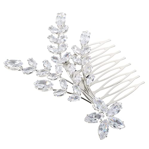 Beavorty Kamm Haarblumen Für Frauen Hochzeit Brauthaarkämme Für Die Hochzeit Hochzeitskopfschmuck Für Die Braut Hochzeit Haarkamm Brautjungfer Blüte Hochzeitskleid Aluminium Legierung von Beavorty