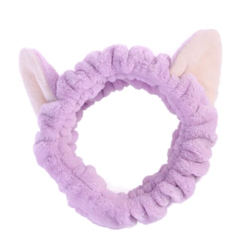 Beavorty Katzenohren-Stirnband Flanell-Katzenohren-Make-Up Waschendes Gesicht Elastische Stirnbänder Für Frauen Und Mädchen Haar-Accessoire von Beavorty