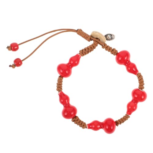 Beavorty Keramik Halskette mit Feng Shui Kürbisperlen Glücksbringer Armband für Damen und Herren Leichter Beaded Bangle für Alltag und Festtage zu Geburtstag und Neujahr von Beavorty