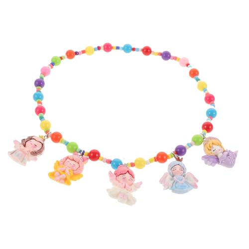 Beavorty Kinderkette mit Farbigen Perlen und Meerjungfrauen anhänger Sichere Kinderfreundliche Halskette für Mädchen und Kleinkinder Einzigartiges Design Fördert Kreativität und von Beavorty