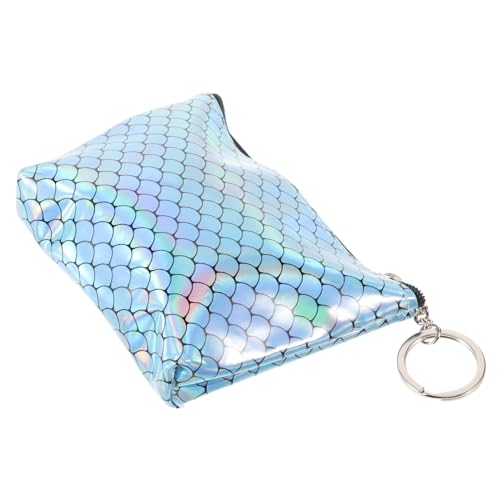 Beavorty Kleine Geldbörse Für Damen Fischschuppenmuster Pu- Reißverschluss-Clutch Für Karten Und Münzen Und Praktische Brieftasche von Beavorty