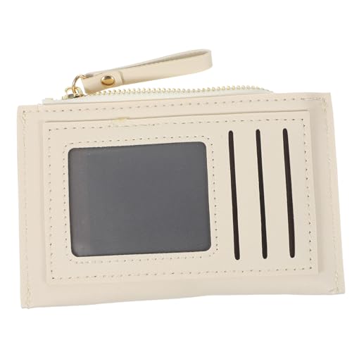 Beavorty Kleine Geldbörse mit Reißverschluss Multifunktionale Münzbörse für Damen Niedlicher Kartenhalter mit Mehreren Fächern Aufbewahrung für Münzen Karten Weißes Design Leicht zu von Beavorty