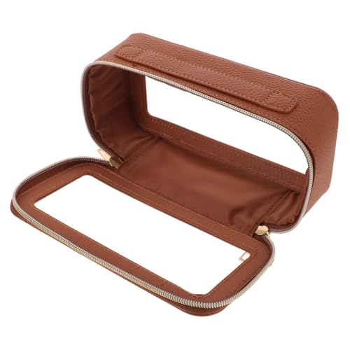 Beavorty Transparente Make-up-Tasche Aus Pu Und PVC Mit Wasserdichtem Reißverschluss Tragbarer Reise-Organizer Für Damen Und Herren Mit Mehreren Fächern von Beavorty