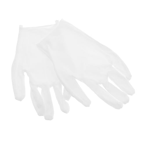 Beavorty Kochhandschuhe Weiße Baumwollhandschuhe Zauberer-kostümhandschuhe Imkerhandschuh Schutzhandschuhe Halloween-handschuh Handwerk Handschuhe Weißer Baumwollhandschuh Baumwolle von Beavorty