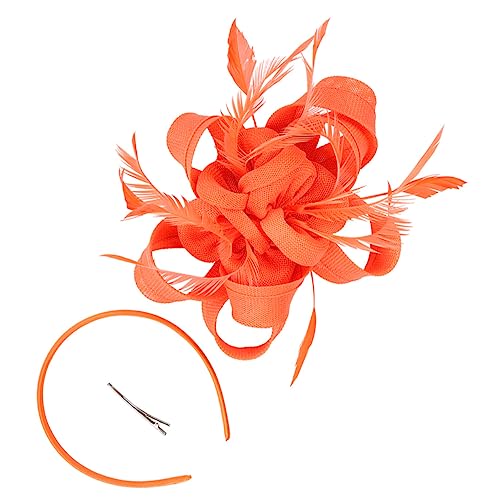 Beavorty Königsblau-Ähnliches Material Leinen-Zylinder Club-Retro-Haar-Accessoires Mädchen-Stirnbänder Damen-Hut Braut-Hut Fascinator-Hut Damen-Fascinator-Clip Tea-Party-Stirnband von Beavorty