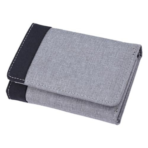 Beavorty Herren Kartenetui Geldbörse RFID Blockierend Aus Rindsleder Kompakte Brieftasche Für Kreditkarten Ausweise Und Visitenkarten Minimalistisches Design Für Reisen Und Alltag Graue von Beavorty