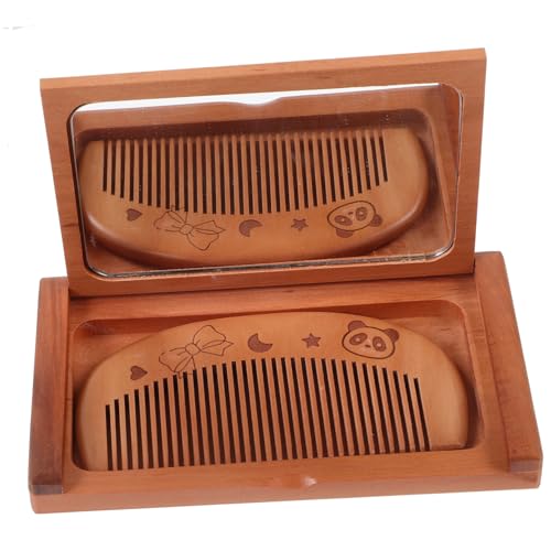 Beavorty Kompakter Faltbarer Handspiegel aus Holz mit Integriertem Taschenkamm Kleiner Rechteckiger Kosmetikspiegel für Reisen und Outdoor Faltbares Styling Set für Haare und Make Up Beavorty Kompakter Faltbarer Handspiegel aus Holz mit Integriertem Taschenkamm Kleiner Rechteckiger Kosmetikspiegel für Reisen und Outdoor Faltbares Styling Set für Haare und Make Up von Beavorty