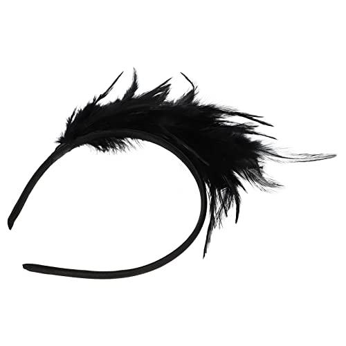 Beavorty Gothic-Stirnband Stirnbänder für Haar von Feder Haarreifen Tiara Kopfhörer Hochzeitskopfschmuck aus Federn Feder Hochzeit Kopfbedeckung gotisch Hut Haarschmuck Damen Pfau von Beavorty