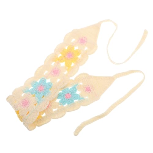 Beavorty Großer Weicher Damen-haartuch Aus Polyester Vielseitiges Atmungsaktives Dreieckstuch Für Sport Reisen Partys Und Alltag Blau-gelbe Blumenmuster von Beavorty