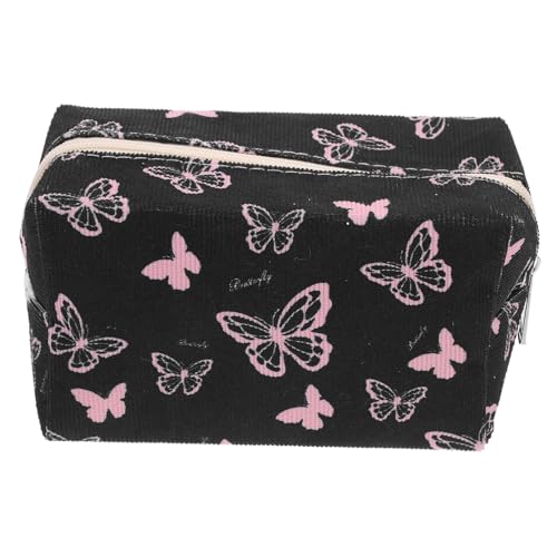 Beavorty Mini-reiseutensilien Für Frauen Kosmetiktasche Mit Schmetterlingsdruck Make-up-pinselhalter Tragbarer Aufbewahrungskoffer von Beavorty