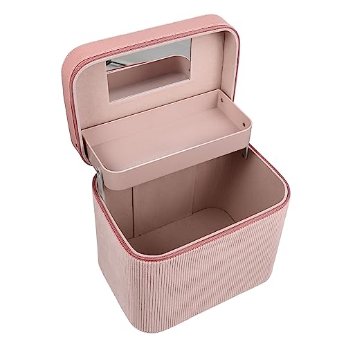 Beavorty Kosmetik Koffer Mit Großer Kapazität Make-up-Organizer-Tasche Schminktaschen Für Damen Schminksets Für Damen Schmucketui Aus Leder Reisen Make-up-pinseletui Handheld Fräulein Cord von Beavorty