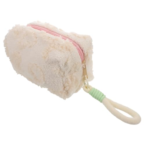 Beavorty Kosmetiktasche Mit Reißverschluss Plüsch Make Up Tasche Süßer Pinsel Organizer Kulturbeutel Make Up Organizer Reise Hautpflege Etui Für Frauen Und Mädchen von Beavorty