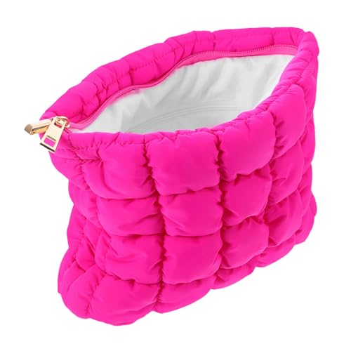 Beavorty Make-up-Tasche Für Damen Weicher Kosmetiktasche Großkapazitiver Kulturbeutel Tragbares Reise-Make-up-etui Make-up-Pinsel-Tasche Mit Rasterlayout Für Teenager Frauen Und Mädchen von Beavorty