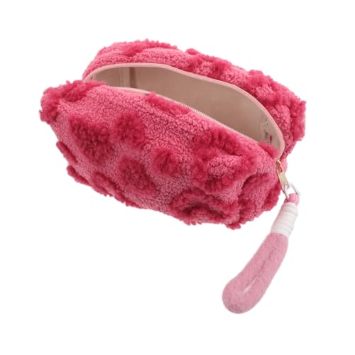 Beavorty Kosmetiktasche mit Herzmotiv Große Kapazität Weiches Make Up Reiseetui für Frauen Praktisches Kulturbeutel mit Reißverschluss Niedlicher Organizer für Beauty und Pflege Unterwegs von Beavorty