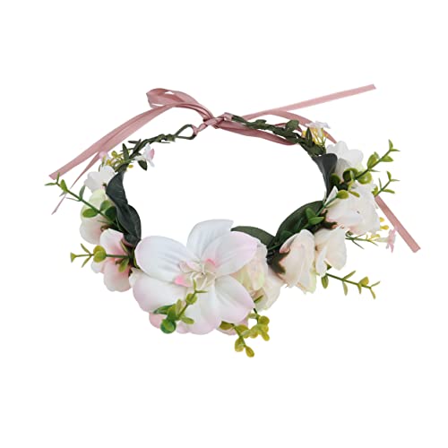 Beavorty Blumenkranz Haarreif Für Frauen Leichter Rosa Floraler Haarschmuck Für Hochzeiten Festivals Und Besondere Anlässe Einfach Zu Tragen Für Brautschmuck Und Strandurlaube von Beavorty