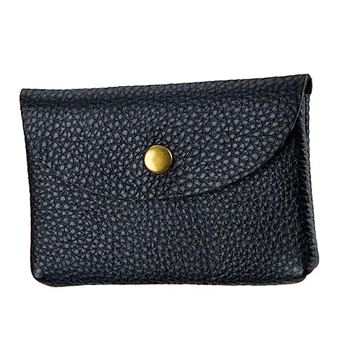 Beavorty Kreditkartenetui Ultra Dünne Geldbörse Tragbare Kleingeldbörse RFID Sicherer Kartenhalter für Damen Schwarz für Unterwegs Alltag von Beavorty