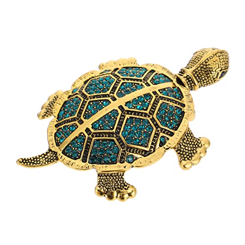Beavorty Schildkröten Brosche Strass Clip Vintage Tierbrosche für Frauen Metall Schildkröte Abzeichen Modisches Accessoire für Pullover Schal und Tasche Einzigartige Geschenkidee von Beavorty