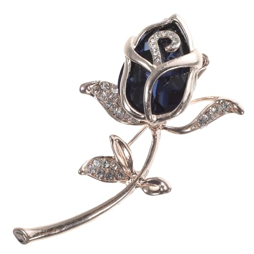 Beavorty Kristallglas Rosenbrosche Farbige Strass Anstecknadel Kreative Blüten Dekoration für Damenkleidung und Taschen Leichtes Schmuckaccessoire Passend zu Modernem Outfit von Beavorty