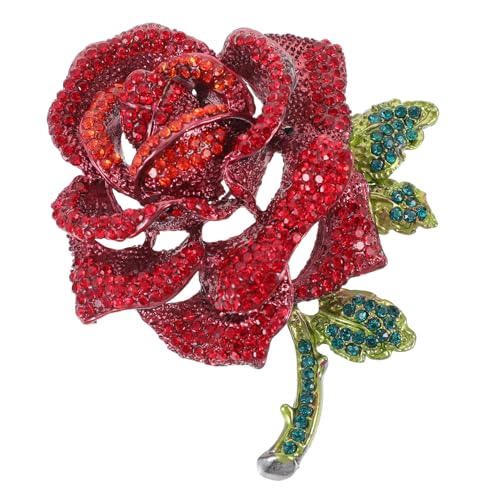Beavorty Kristallrosen Brosche für Damen Anstecknadel mit Funkelnden Strasssteinen für Kleidung Formelle Anlässe für Jede Gelegenheit von Beavorty