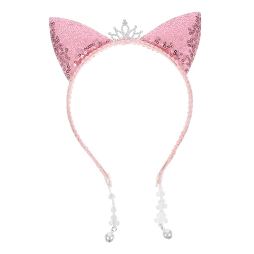 Beavorty Katzenohren Stirnband Dekoratives Party-haarband Cartoon-pailletten-kopfbedeckung Katzenohren Haarband Für Kostüm Und Cosplay Haltbares Stirnband Für Mädchen Und von Beavorty