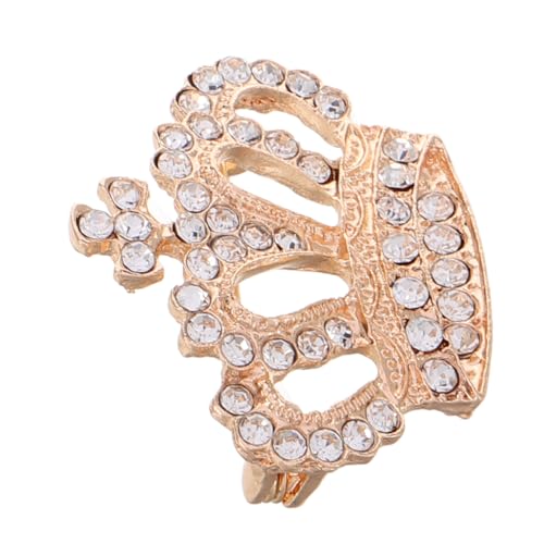 Beavorty Krone Brosche perlen brosche damen brosche Designer Brosche Damen Jacken Accessoire Dekorative Anstecknadel für Blazer Mini-Krone Queen-Band-Brosche Zinklegierung Golden von Beavorty