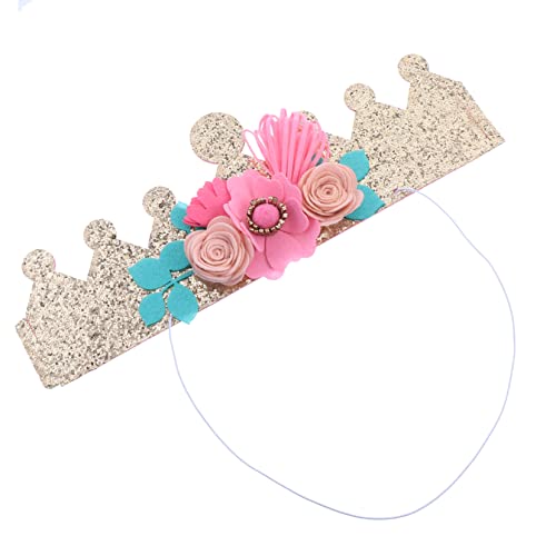 Beavorty Kronenhut Neu Kindergeburtstag Blumenkopf Kranz Geschenke Für Kinderpartys Elastisches Blumenstirnband Blumenmädchen Geburtstag Prinzessin Papier Dreidimensional Haarschmuck Baby von Beavorty