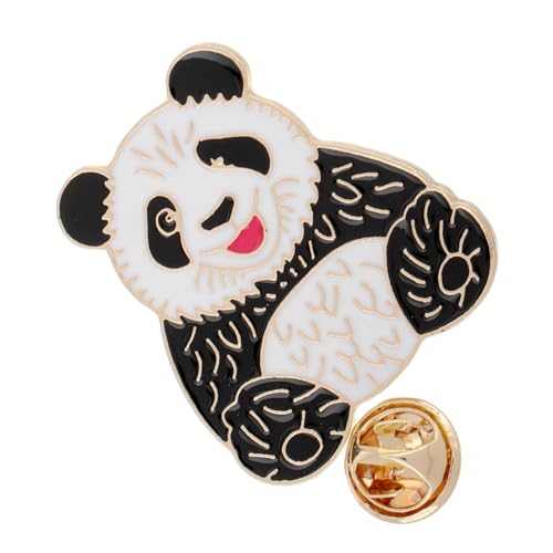 Beavorty Kulturschmuck Panda Brosche Metall Anstecknadel Cartoon Design Vielseitig für Pullover Schal DIY Basteln Stil Modisch Robust Langlebig von Beavorty