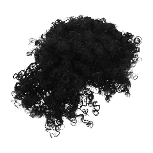 Beavorty Kurzhaar Afro Locken Perücke für Schwarze Frauen Synthetische Flauschige Mohawk-Perücke mit Fransen Natürliche Afro-locken Verstellbar für Cosplay Party und Alltag von Beavorty