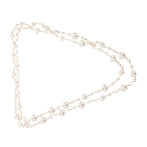 Beavorty Lange Perlenkette Damen Elegant Simulierte Perlen Choker Halskette Leichtes Design Vielseitig Für Hochzeit Party Alltag Bridal Pearl Jewelry Statement Schmuck von Beavorty