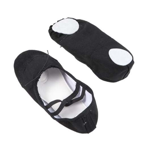 Beavorty Leichte Ballettschuhe mit Rutschfester Sohle Elastischem Band Atmungsaktivem Canvas für Erwachsene und Mädchen Flexible Tanzschläppchen Geeignet für Yoga Ballett und Moderne Tänze von Beavorty