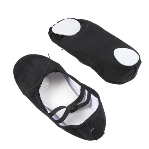 Beavorty Leichte rutschfeste Ballettschuhe mit Elastischem Band Atmungsaktive Tanzschläppchen aus Canvas für Erwachsene Geeignet für Yoga Modern Dance Ballroom und Jazz von Beavorty