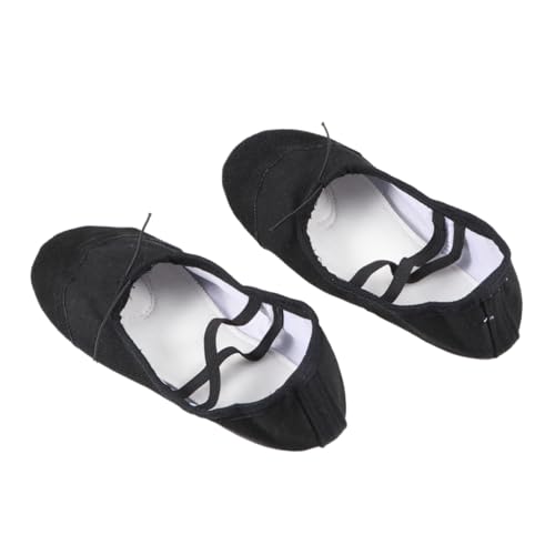 Beavorty Leichte rutschfeste Ballettschuhe mit Elastischem Band für Erwachsene Vielseitig für Yoga und Modern Dance Langlebiges Material Schwarze Tanzschläppchen Beavorty Leichte rutschfeste Ballettschuhe mit Elastischem Band für Erwachsene Vielseitig für Yoga und Modern Dance Langlebiges Material Schwarze Tanzschläppchen von Beavorty