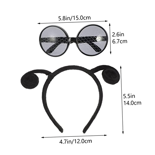 Beavorty Leichtes Insekten Antennen Stirnband mit Brillen Design für Kostümparty Karneval und Ostern Komfortabel Cosplay Zubehör Sicher und Langlebig für Damen und Herren von Beavorty