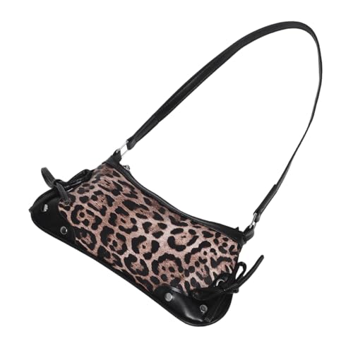 Beavorty Halbmond-umhängetasche Mit Leopardenmuster Unterarmtasche Aus Strapazierfähigem Material Kleine Schultertasche Für Damen Modische Handtasche Mit Schleifendesign Für Freizeit von Beavorty