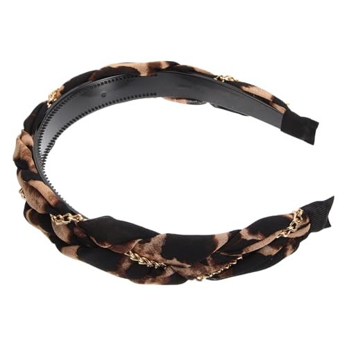 Beavorty Leoparden-stirnband Gepard Breites Stirnband Haarband Für Haarbänder Für Damen Elastisches Turban-stirnband Stirnbänder Für Damen Make-up-stirnband Fräulein Stoff Die Kette Mädchen von Beavorty