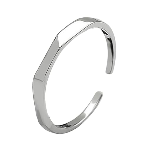 Beavorty Liebhaber Ringe Aus 925 Stück Silber Offenes Design Hochglanzpolierter Metallring Unisex Schmuck Für Damen Und Herren Für Alltag Und Besondere Anlässe von Beavorty