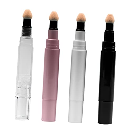 Beavorty Lippenbalsamflasche. 4 Tragbare Creme Praktisches -Rouge Zum Drehen Balsam Make-Up-Glasuren Nachfüllbar Pinsel Geschenke Concealer-Behälter Erröten Rotierende Lip Gloss Pen von Beavorty