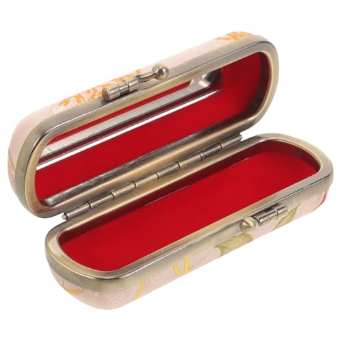Beavorty Lippenstift-Box Funkeln Fall Lippenstift Für Frauen Geformt Kosmetikkoffer Schmuckkästchen Brieftasche Kleiner Lippenstifthalter Für Die Handtasche Lippenstiftetui Für Damen Stoff von Beavorty