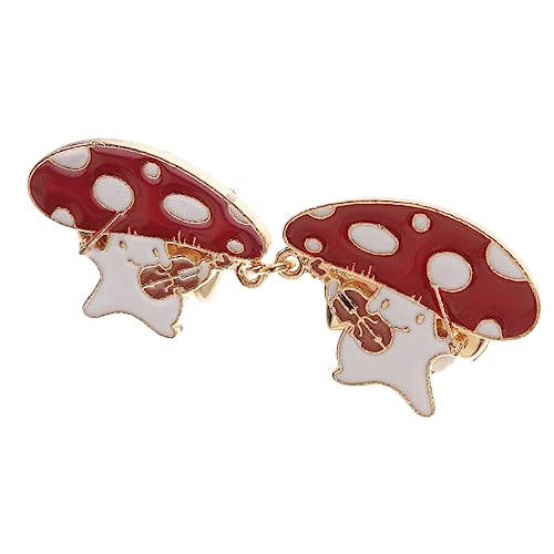 Beavorty Lustige Pilz Brosche aus Legierung Langlebiger Rostfreier Cardigan Clip Modischer Sweater Clips für Damen Vielseitiger Kragen und Schalhalter Elegantes Accessoire für Kleidung von Beavorty