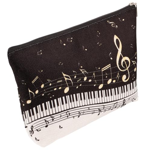 Beavorty Make-up-Tasche Mit Musikthema-Druck Kosmetiktasche Mit Reißverschluss Tragbare Schminktasche Schminktasche Für Damen Reise-Make-up-Tasche von Beavorty