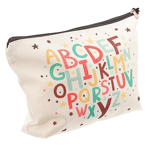 Beavorty Make-up-Taschen Für Damen Dankeschön-Geschenke Für Kindergärtnerinnen Organizer-Taschen Für Die Reise Tragbare Make-up-Tasche Kosmetik Reisetasche Bettwäsche Aus Baumwolle Reisen von Beavorty