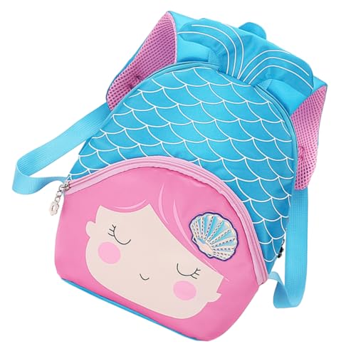 Beavorty Meerjungfrauenmuster Schulrucksack Für Junge Mädchen Cartoon Rucksack Mit Großem Fassungsvermögen Schultertasche Aus Nylonmaterial Bezauberndes Design Für Mädchen Reise Und von Beavorty