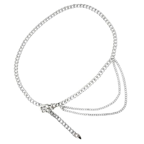 Beavorty Kettengürtel Für Damen Aus Metall Mit Verstellbarem Taillengürtel Herzanhänger Punk-body-taillenband Schmuckzubehör Für Kleider Jeans von Beavorty