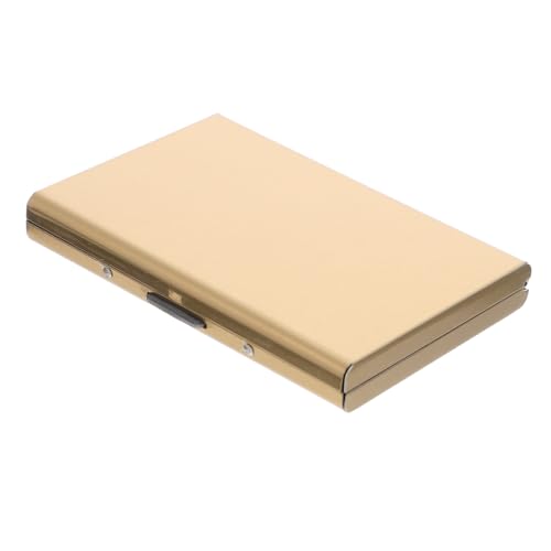 Beavorty Metallkartenbeutel Kartenhalter Damen Organisator Visitenkarteninhabers Kreditkartenorganisator schmales visitenkartenetui Herren Geldbörse aus Metall Rostfreier Golden von Beavorty