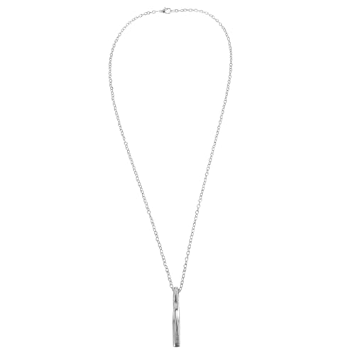 Beavorty Moderne Punk Alloy Stick Anhänger Kette Silber für Herren Damen Vielseitige Pullover Kette mit Doppelfunktion als Hoodie Zipper Halter Stylisches Dekoratives Accessoire für Alltag von Beavorty